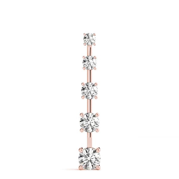 Journey Pendant (1/2 ct. tw.), On hand view in rose gold