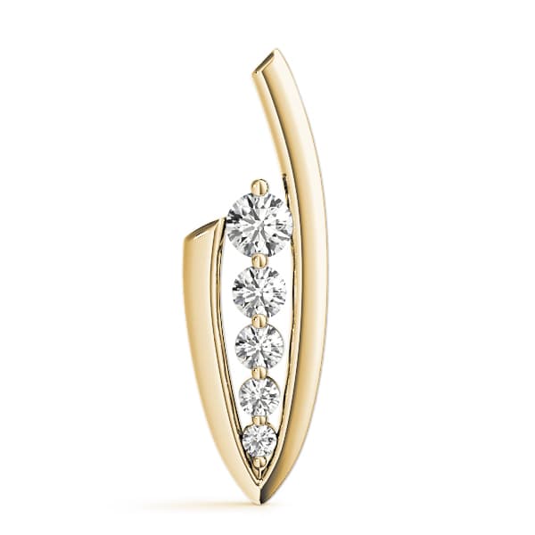 Journey Pendant (1 ct. tw.), On hand view in yellow gold