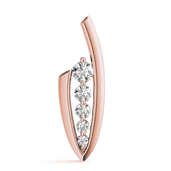 Journey Pendant (1/2 ct. tw.), On hand view in rose gold