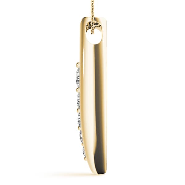 Journey Pendant (1 ct. tw.), Side view in yellow gold