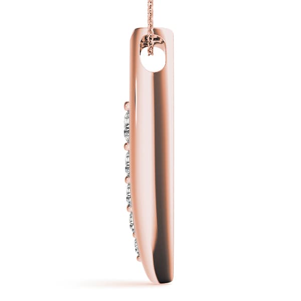 Journey Pendant (1/2 ct. tw.), Side view in rose gold