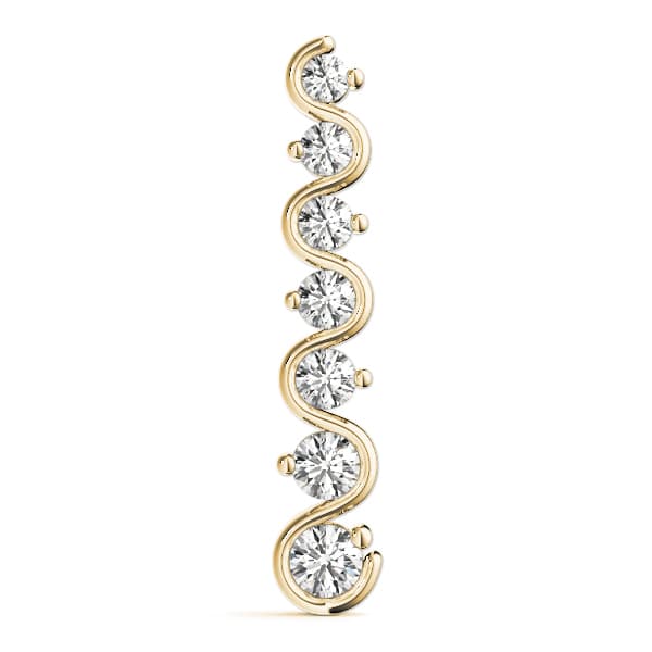Journey Pendant (2 ct. tw.), On hand view in yellow gold