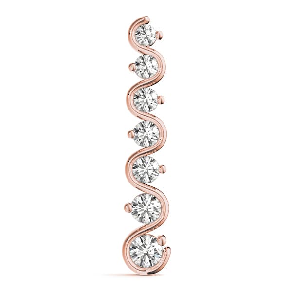 Journey Pendant (2 ct. tw.), On hand view in rose gold
