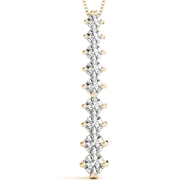 Journey Pendant (0.72 ct. tw.), Front view in yellow gold