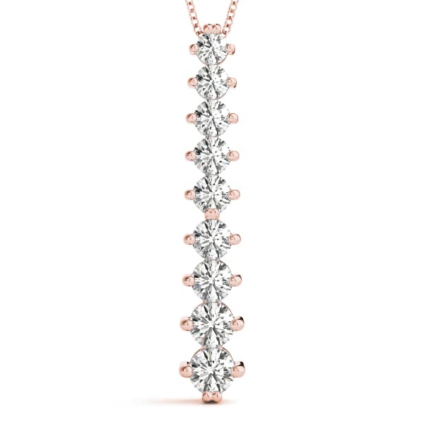 Journey Pendant (0.72 ct. tw.), Front view in rose gold