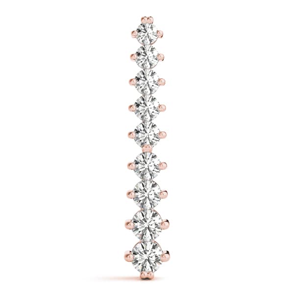 Journey Pendant (0.72 ct. tw.), On hand view in rose gold