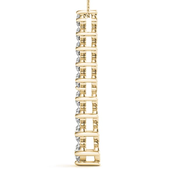 Journey Pendant (0.72 ct. tw.), Side view in yellow gold
