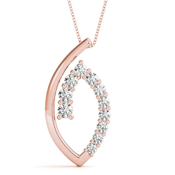 Journey Pendant (0.48 ct. tw.), Front view in rose gold