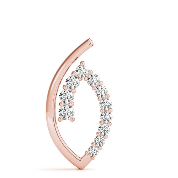 Journey Pendant (0.48 ct. tw.), Angle view in rose gold