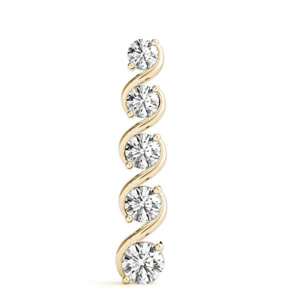Journey Pendant (1/4 ct. tw.), On hand view in yellow gold