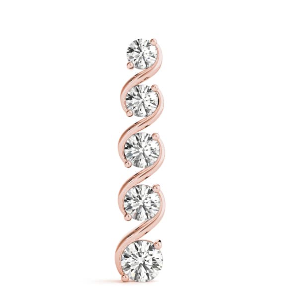 Journey Pendant (7/8 ct. tw.), On hand view in rose gold