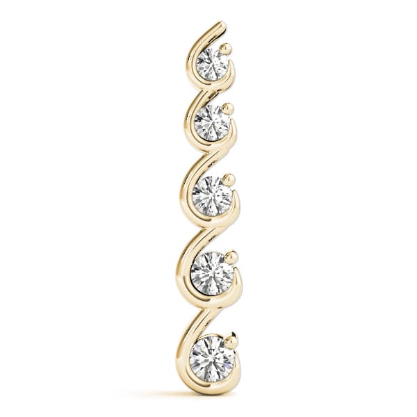 Journey Pendant (1/2 ct. tw.), On hand view in yellow gold