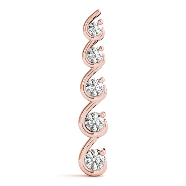 Journey Pendant (1/2 ct. tw.), On hand view in rose gold