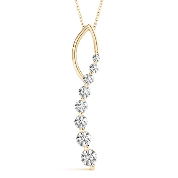 Journey Pendant (0.98 ct. tw.), Front view in yellow gold