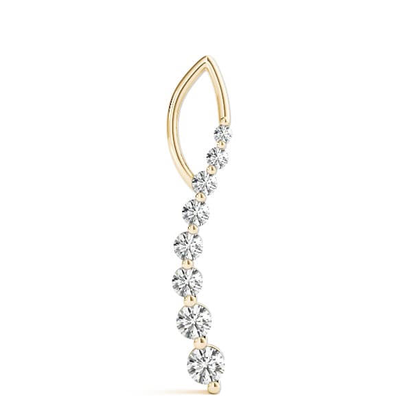 Journey Pendant (0.98 ct. tw.), Angle view in yellow gold