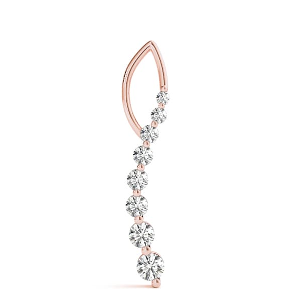 Journey Pendant (0.48 ct. tw.), Angle view in rose gold