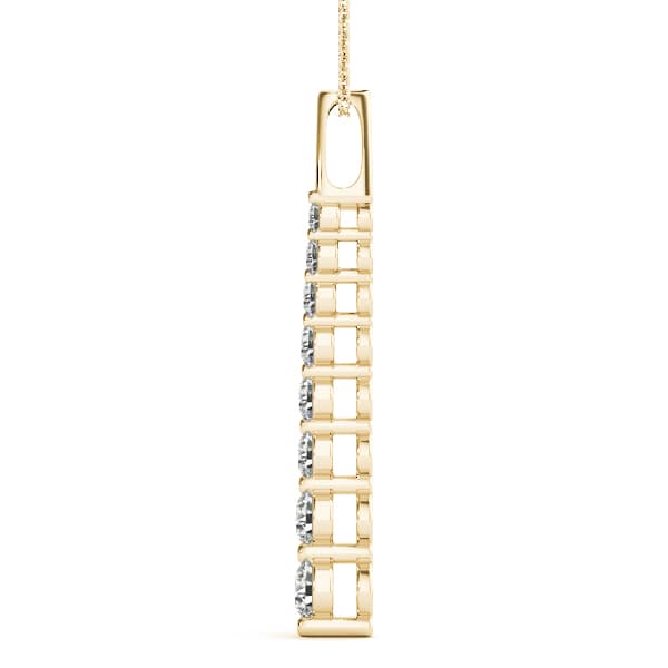 Journey Pendant (0.98 ct. tw.), Side view in yellow gold