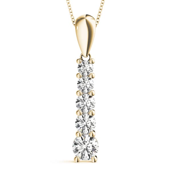 Journey Pendant (3/4 ct. tw.), Front view in yellow gold