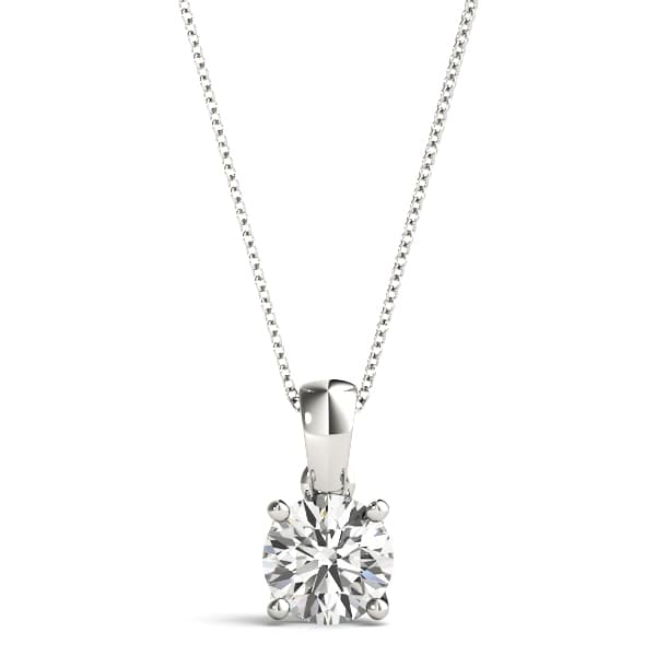 Solitaire Round Pendant — 1 CT — View 1