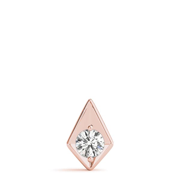 Solitaire Pendant (1/2 ct. tw.), On hand view in rose gold
