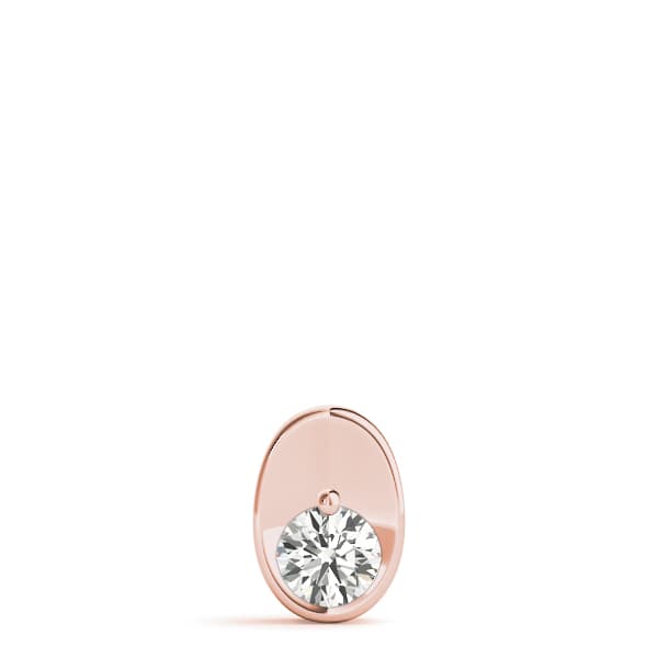 Oval Solitaire Pendant (1/2 ct. tw.), On hand view in rose gold