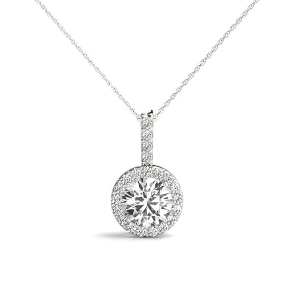 Round Halo Pendant — 6 MM — View 1