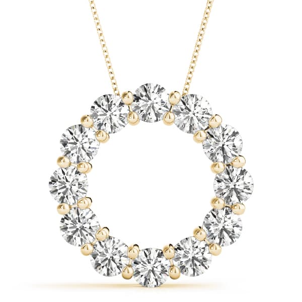 Circle Pendants (5 ct. tw.), Front view in yellow gold