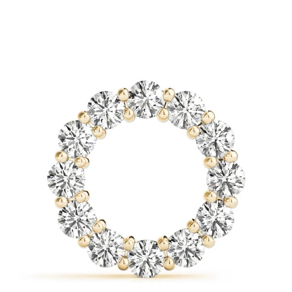 Circle Pendants (5 ct. tw.), On hand view in yellow gold