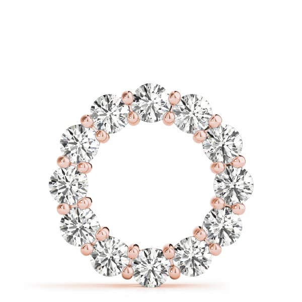 Circle Pendants (4 ct. tw.), On hand view in rose gold