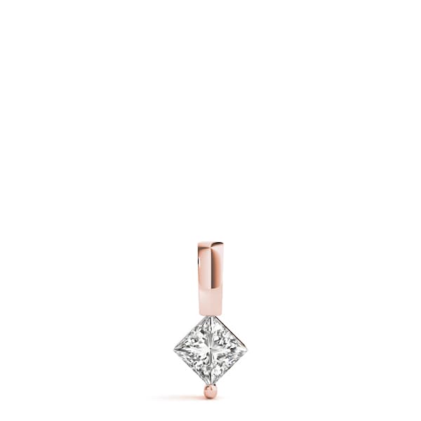 Solitaire Pendant (6 ct. tw.), On hand view in rose gold