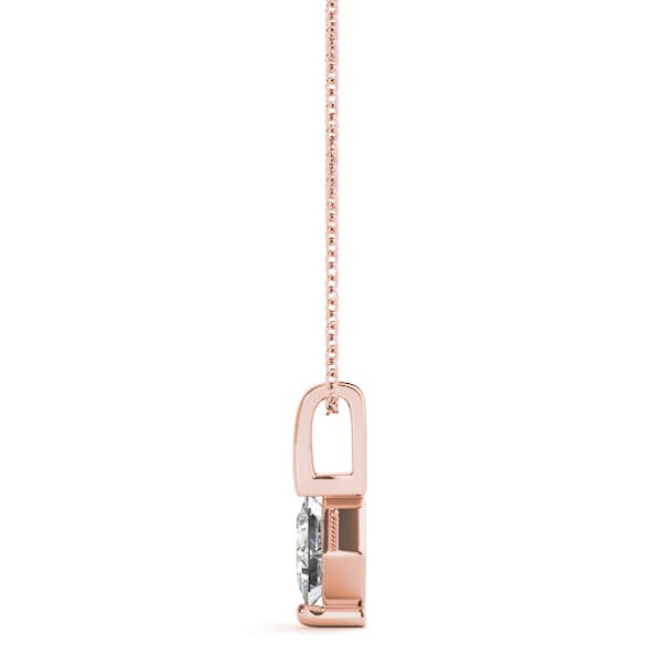 Solitaire Pendant (6 ct. tw.), Side view in rose gold