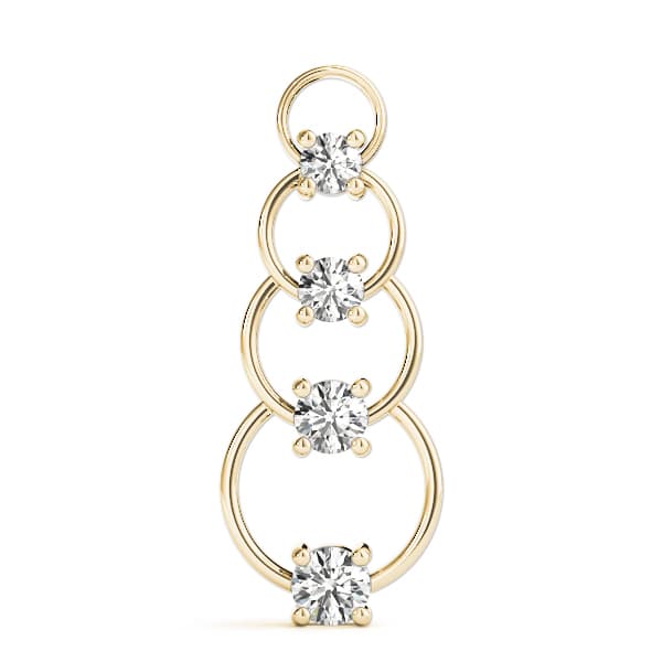 Journey Pendant (1/2 ct. tw.), On hand view in yellow gold