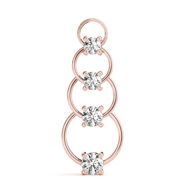 Journey Pendant (2.05 ct. tw.), On hand view in rose gold