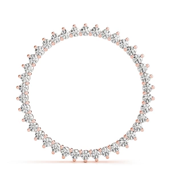 Circle Pendant (1/2 ct. tw.), On hand view in rose gold