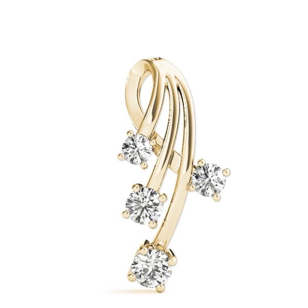 Journey Pendant (1 ct. tw.), On hand view in yellow gold