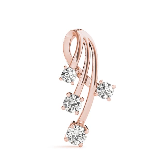 Journey Pendant (1/2 ct. tw.), On hand view in rose gold