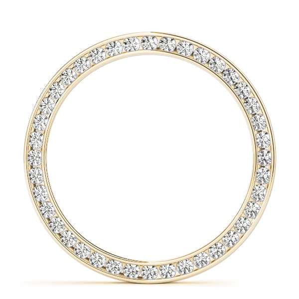 Circle Pendant (1/2 ct. tw.), On hand view in yellow gold