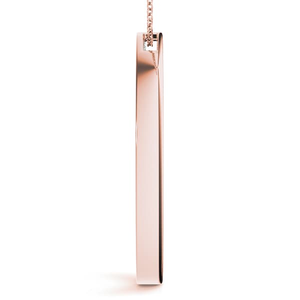 Circle Pendant (1/4 ct. tw.), Side view in rose gold
