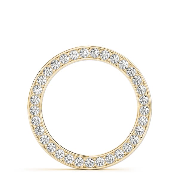 Circle Prong Set Pendants (1/2 ct. tw.), On hand view in yellow gold
