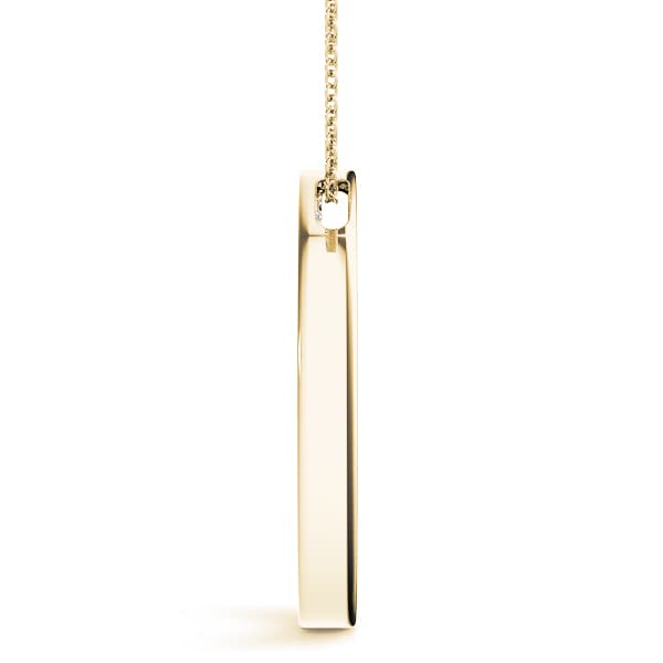 Circle Prong Set Pendants (1/2 ct. tw.), Side view in yellow gold