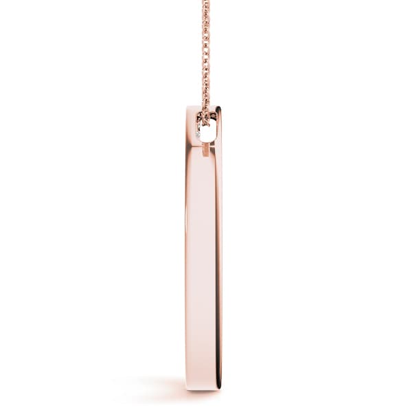 Circle Prong Set Pendants (1/2 ct. tw.), Side view in rose gold