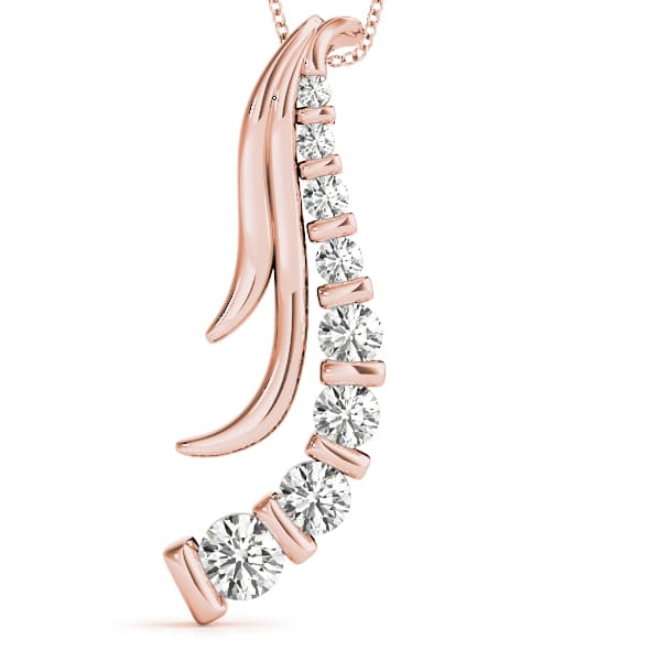 Journey Pendant (1/2 ct. tw.), Front view in rose gold
