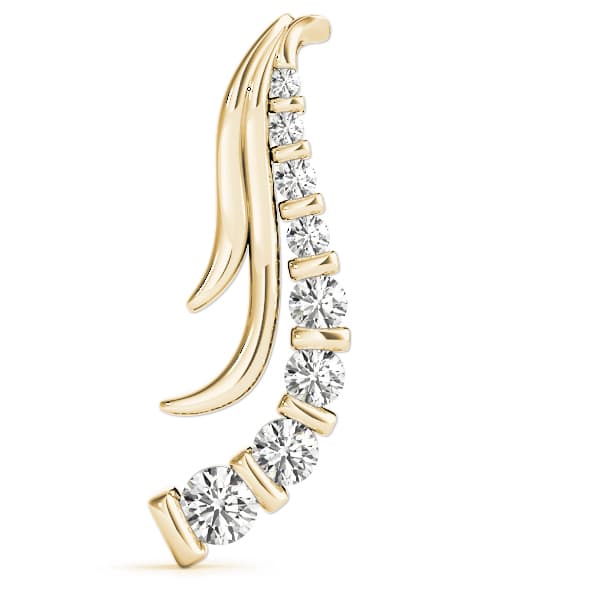 Journey Pendant (1.02 ct. tw.), On hand view in yellow gold