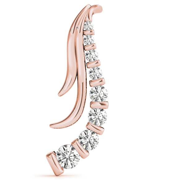 Journey Pendant (1/2 ct. tw.), On hand view in rose gold