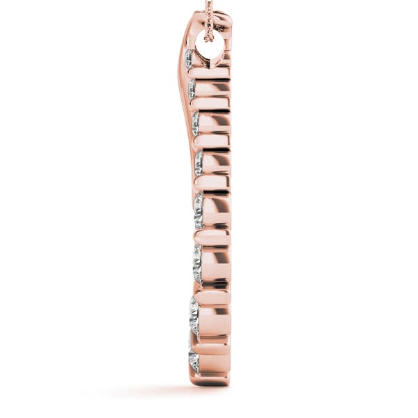Journey Pendant (1/2 ct. tw.), Side view in rose gold