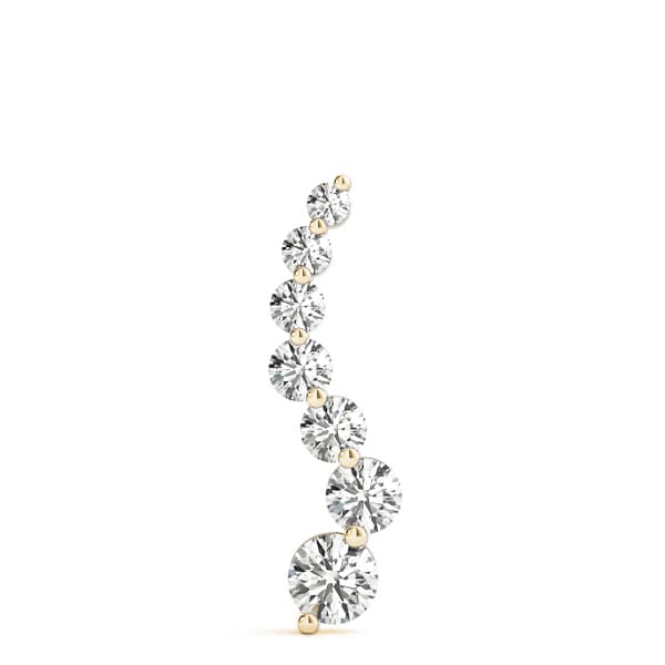 Journey Pendant (4 ct. tw.), On hand view in yellow gold