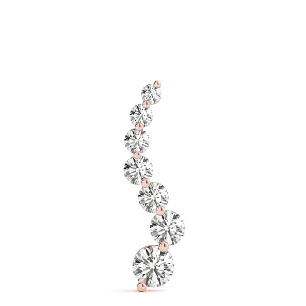 Journey Pendant (4 ct. tw.), On hand view in rose gold