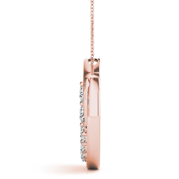 Journey Round Pendant (1/2 ct. tw.), Side view in rose gold