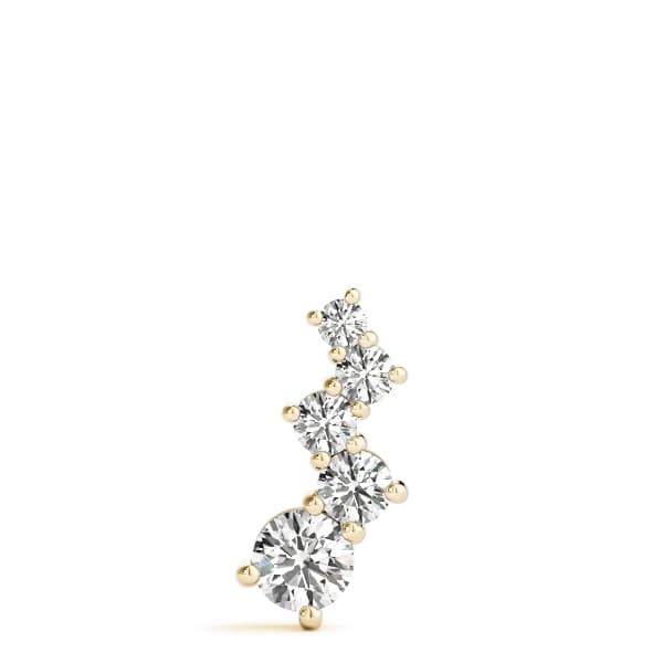 Journey Pendant (1/2 ct. tw.), On hand view in yellow gold