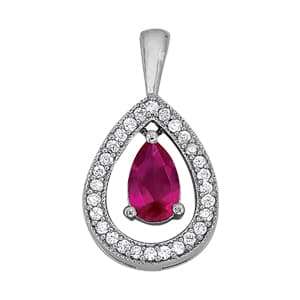 Pendants Color Pear — White Gold